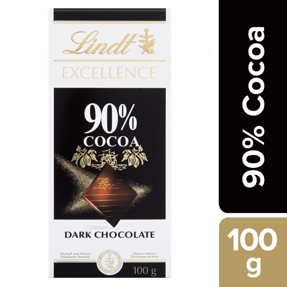 Lindt Excellence 90% Dark Chocolate 100 gm Pack