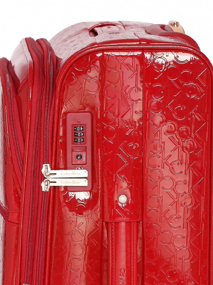 calvin klein red suitcase